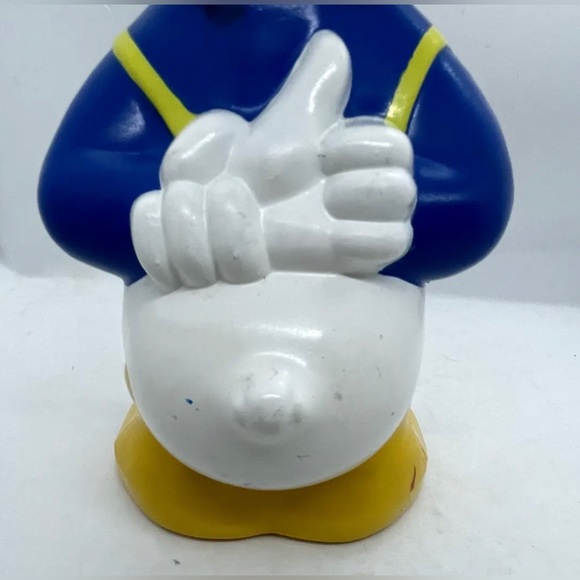 Vintage Walt Disney 12" Donald Duck Hard Plastic Water Bottle w/straw - Picture 5 of 10